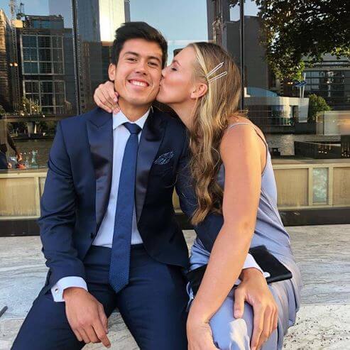Maddison Inglis with her boyfriend, Jason Kubler.